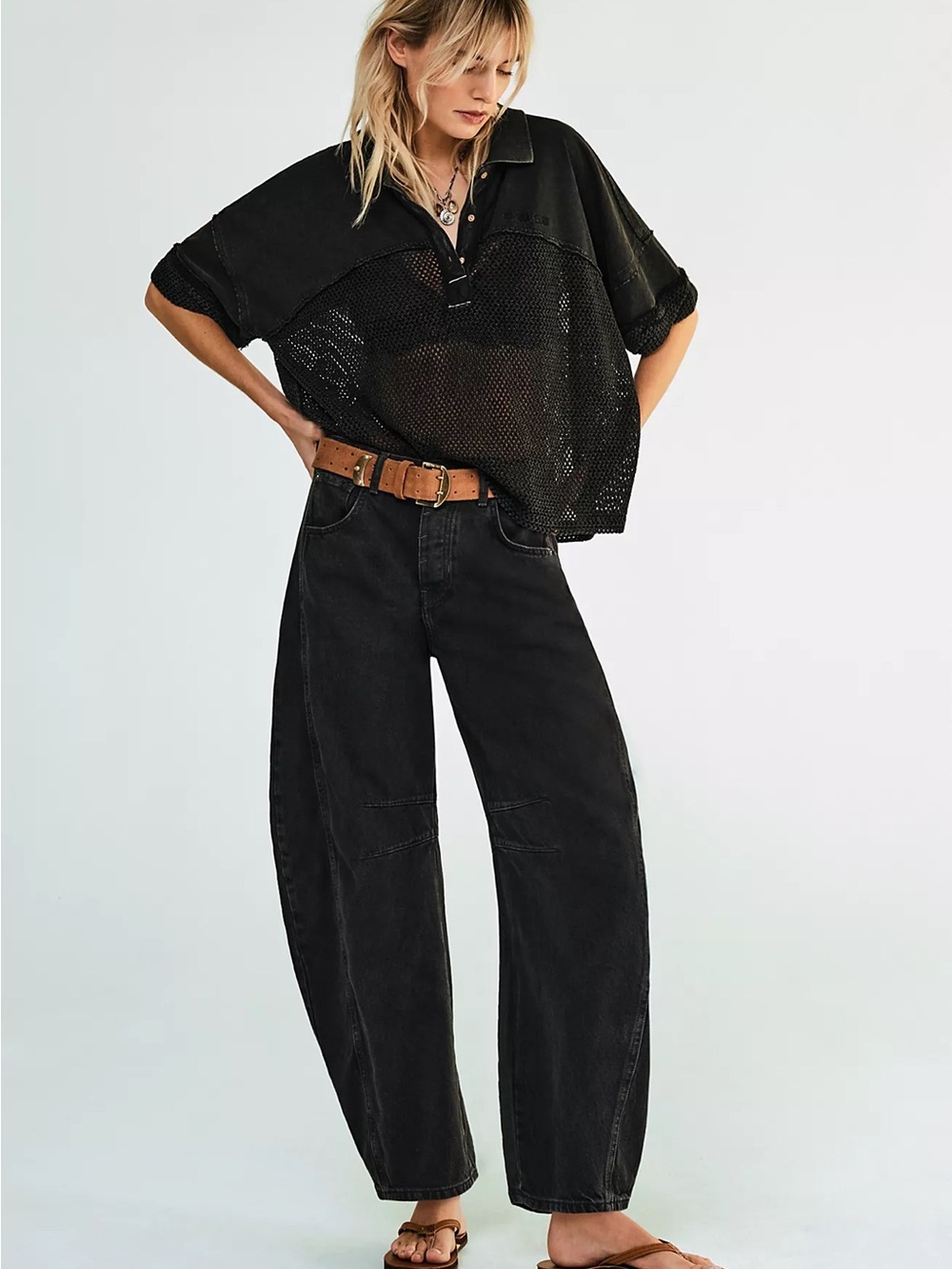 We The Free Lucky You Mid-Rise Barrel Jean